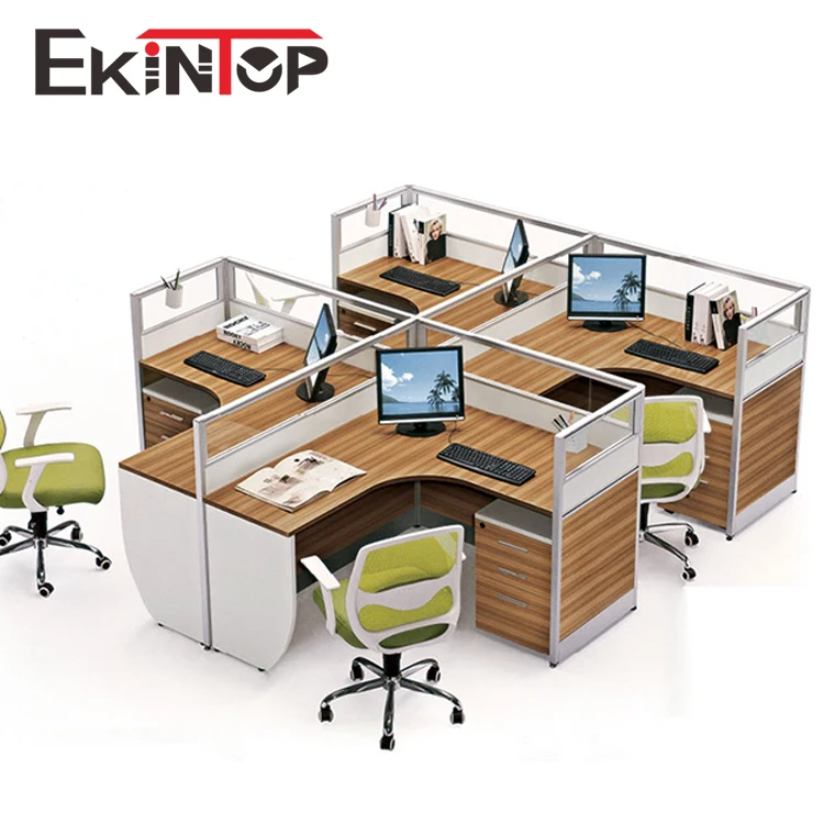 Fashion modern mdf modular t shaped low wood office desk partition for sale