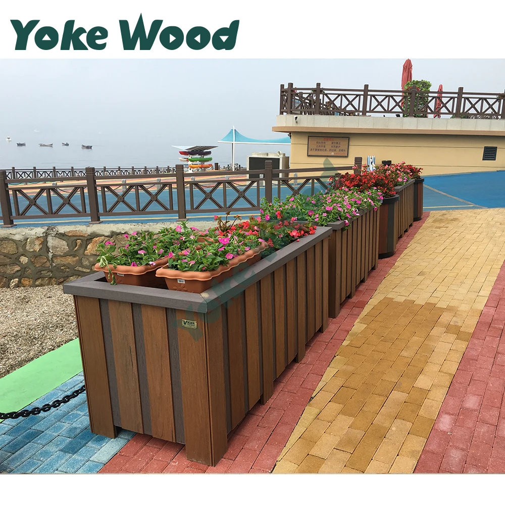 
2018 Vyokewood Wood Plastic Composite WPC Decking PVC Flower Box 
