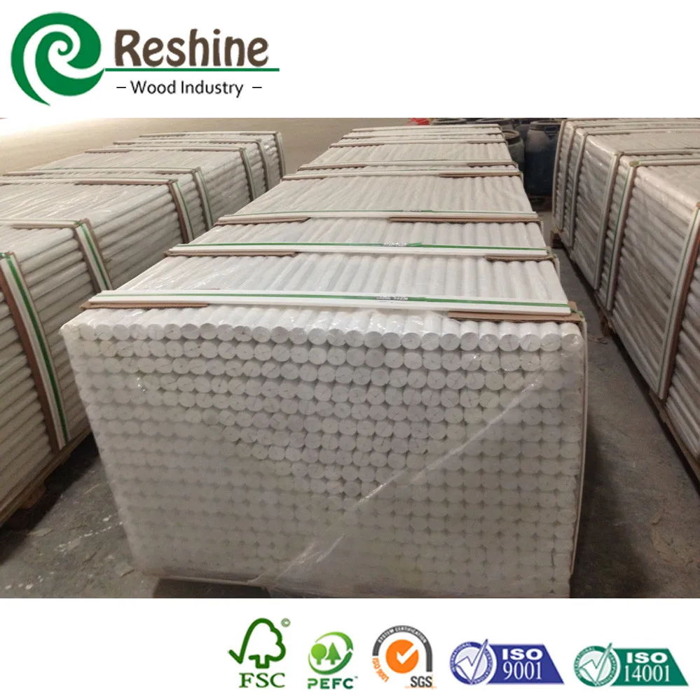 White Primed FJ Wooden decorative quarter round floor moulding