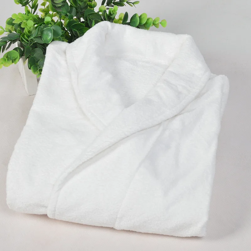 Hotel White Women Kimono Bathrobe /Spa Bath Robe Sleepwear/ Pure Cotton Bath Robes