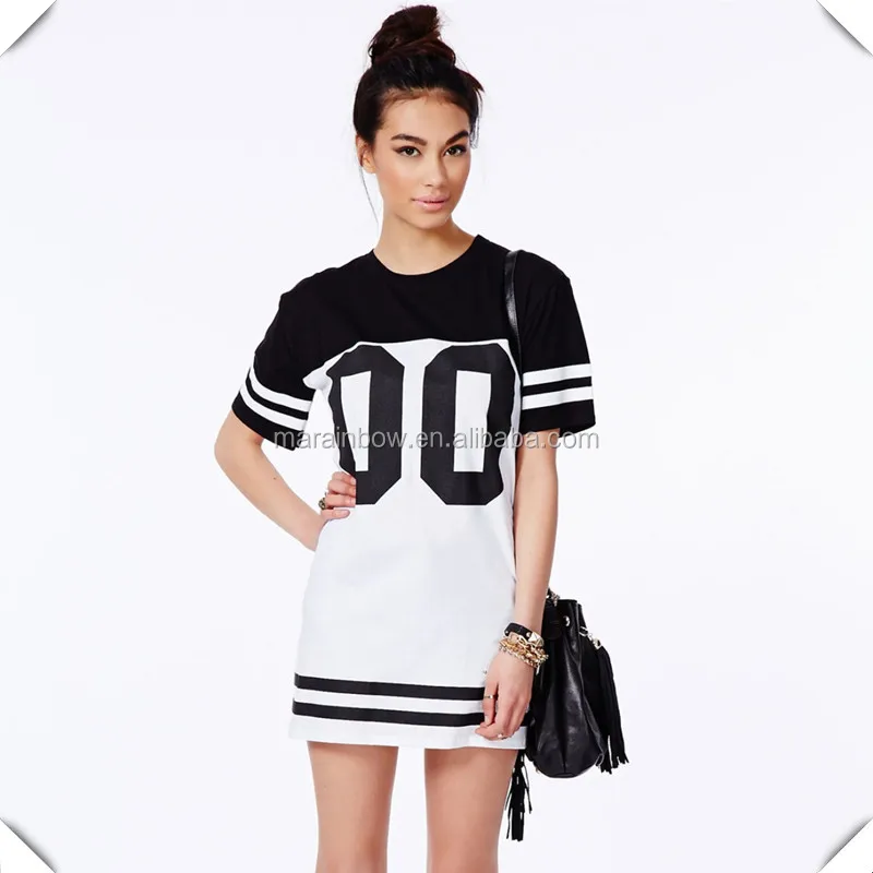 Womens Oversized Longline T Shirt Girls T Shirt Dress Hip Hop Clothing Fashion Wholesale Street wear