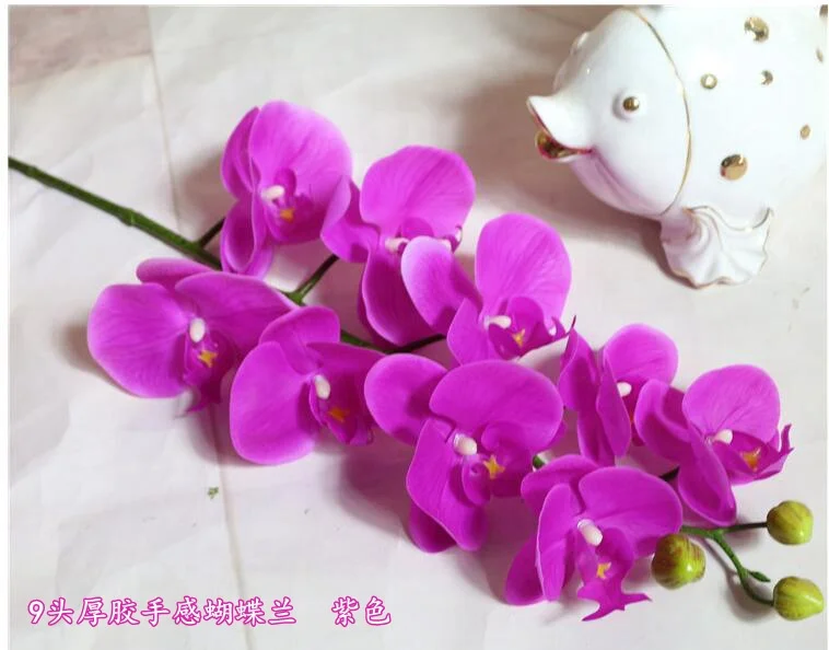 
artificial Phalaenopsis manufacturers High quality 9 heads real touch Orchids annual flower wedding 