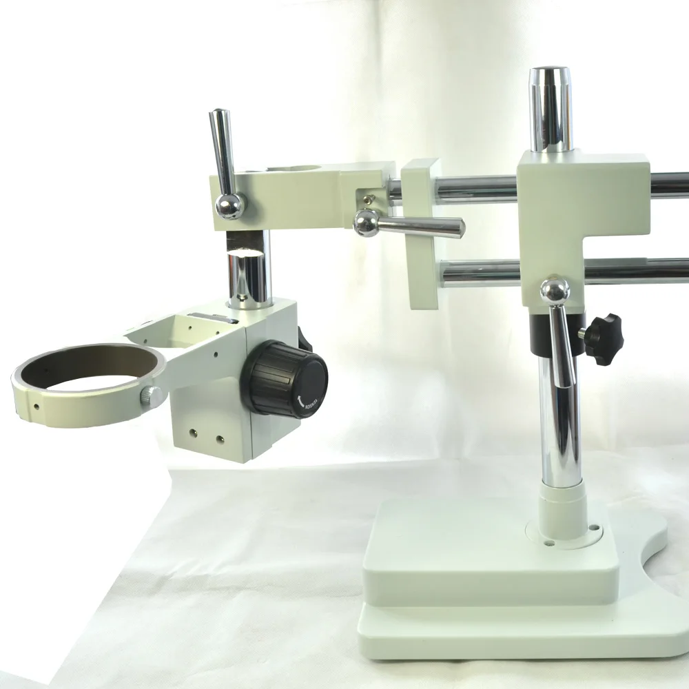 Dual Arm Big Split Simul focal Microscope Double Big Boom Stand Trinocular Stereo Zoom Microscope Stand Heavy Stand
