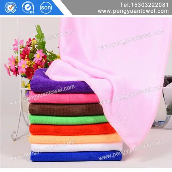 
China towel factory supply plain dyed Car Cleaning Microfiber Towel terry cloth 