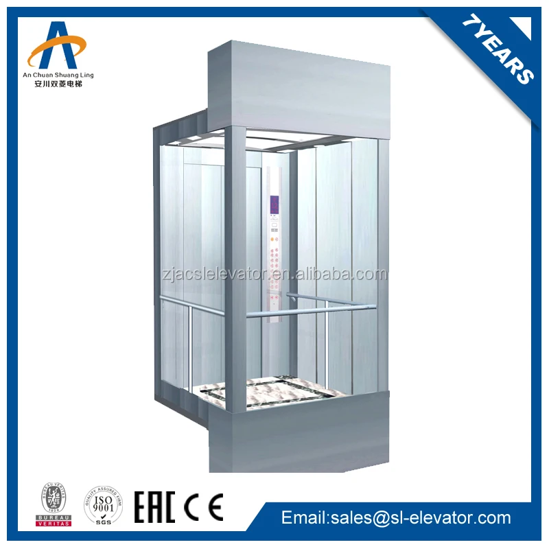 Small auto passenger  panoramic glass elevator for home lift