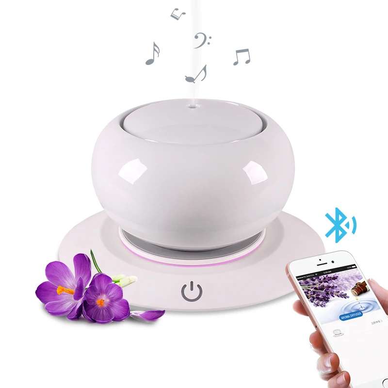 Air Perfume Scented Remote Controlled Ultrasonic Wholesale Music Essential Oil Humidifier Aroma Diffuser Ceramic With Remote