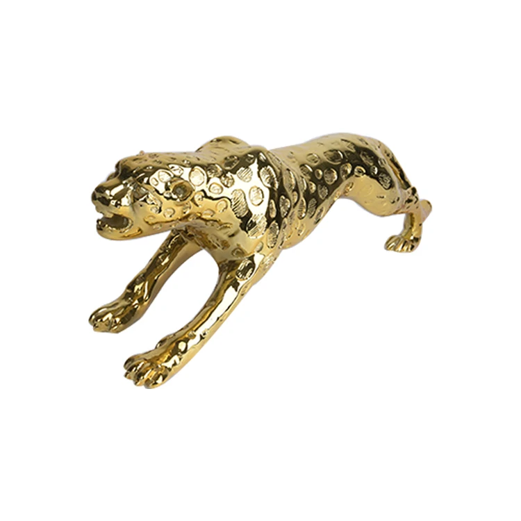 Unique Faber-glass Leopard gold animal mannequin realistic