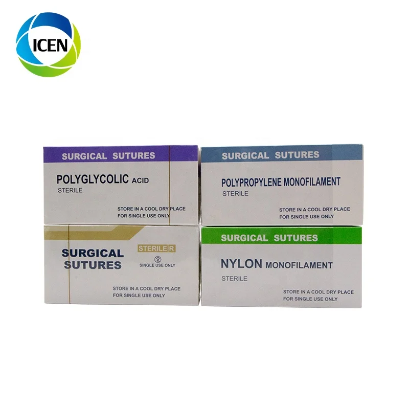 
Medical Sterile PDO PGA Chromic Catgut Nylon Silk Absorbable Surgical Suture Usp Sizes 