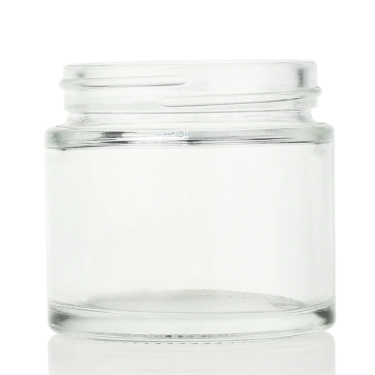 hot sale 60g clear glass jar 2oz face cream jar gold cap factory price