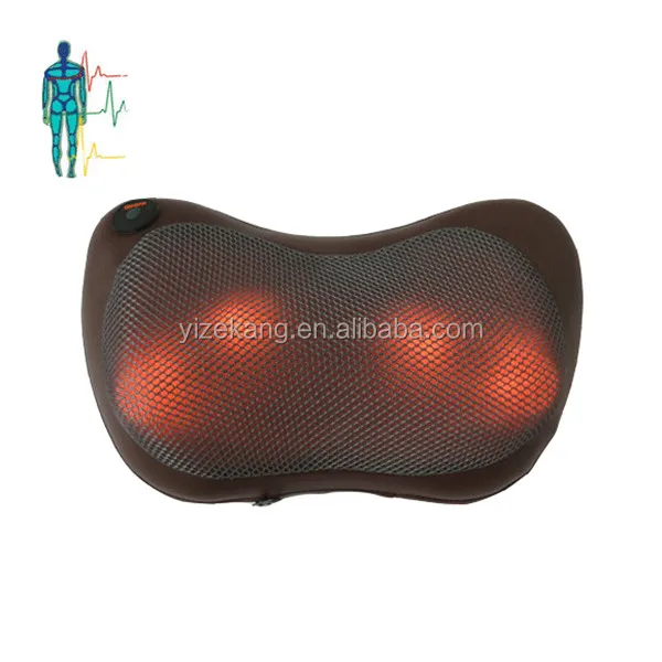 Инфракрасный электронный массажер для шеи, многофункциональная Массажная подушка шиацу для головы, плеч, спины, шеи с подогревом