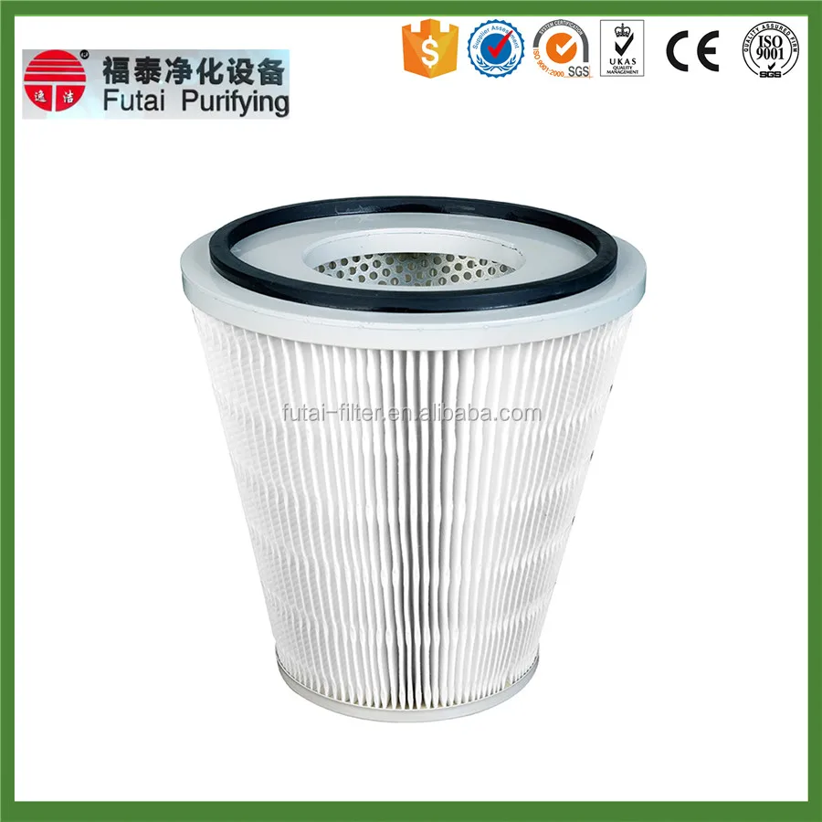 Pulp wood pulp 5 micron filter cartridge, pp pleated filter cartridge, dust filter cartridge