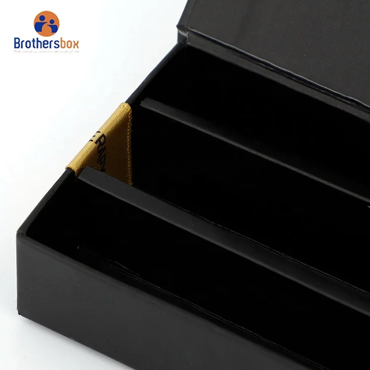 Handmade black cardboard gift box