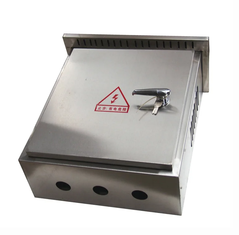 Custom IP65 waterproof stainless steel meter box electric cabinet with rain cap
