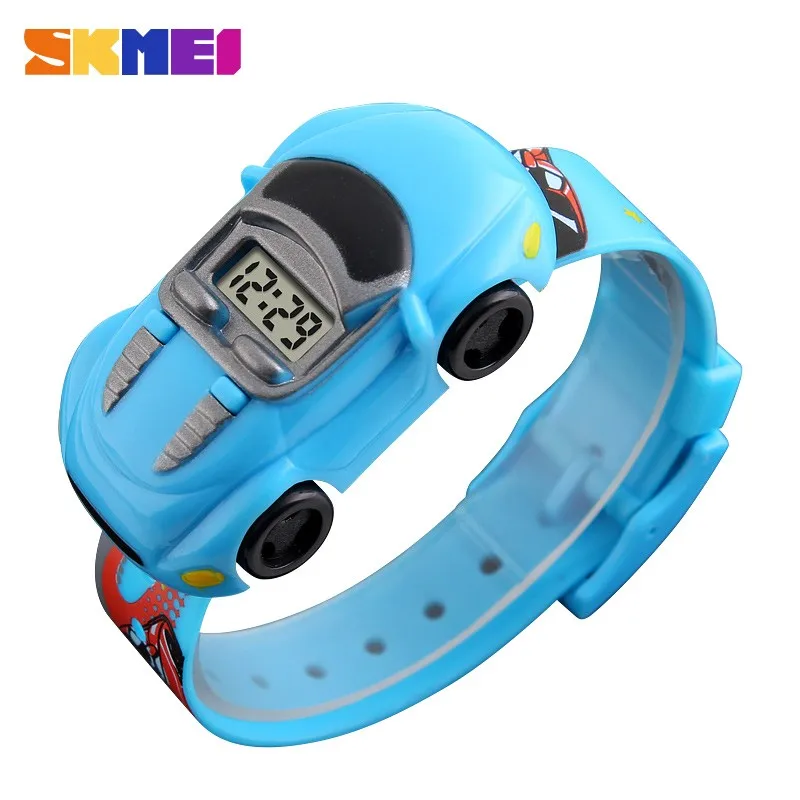 Fashion Creative Children Watch SKMEI 1241 Brand Cartoon Car Digital Kids Watches For Boys Girls Dress Wristwatches