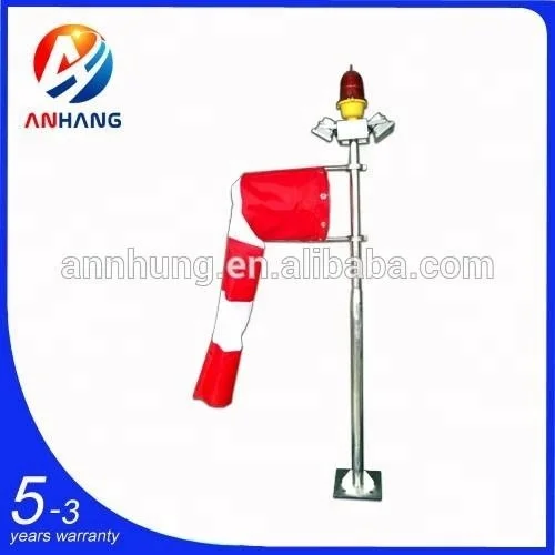 
Wind Cone Wind Indicator Helipad Windsock with Obstruction Light 