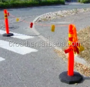 Movable Plastic Chain Link T top Bollards Barrier Post