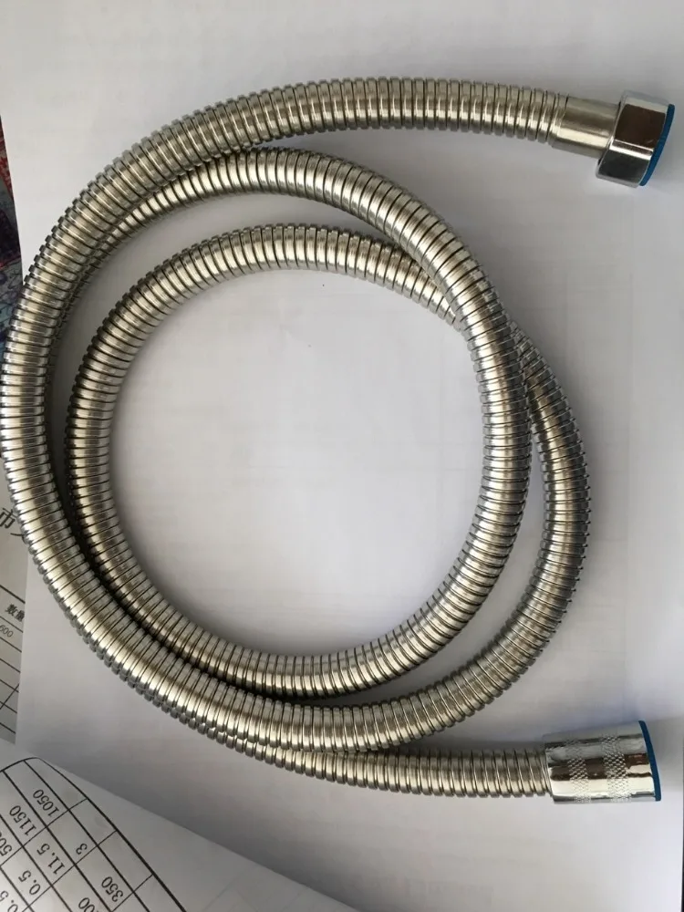 
2019 new big diameter chrome nut flexible stainless steel shower hose 
