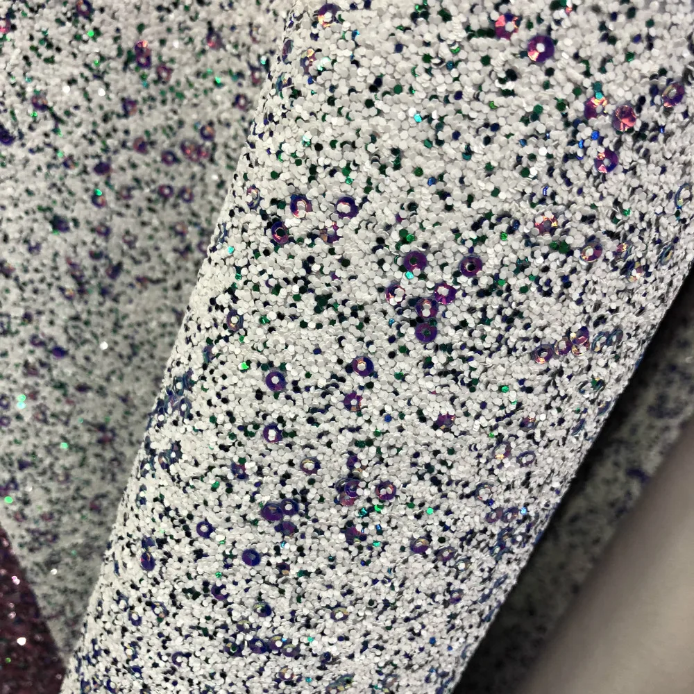 2018 new design super shiny sequin chunky glitter fabric for christmas decoration