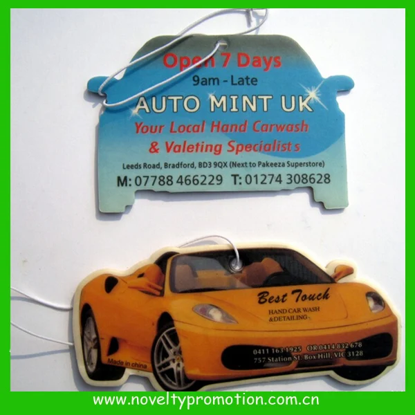 Eco Friendly Paper Car Fragrance /Hanging Car Fragrance for Air Freshener