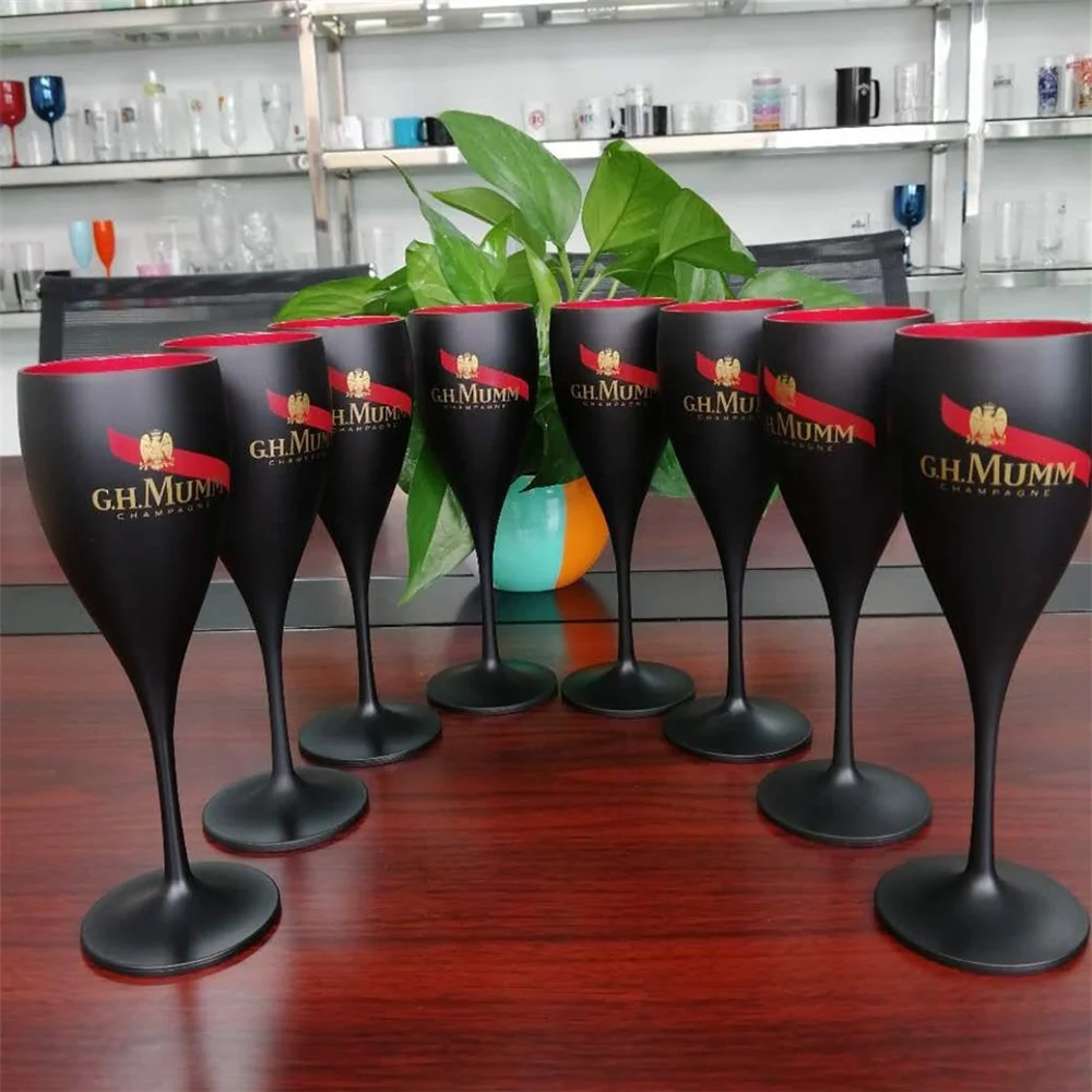 
New Red/Pink/Gold/Blue Glass Goblet Champagne Glass 