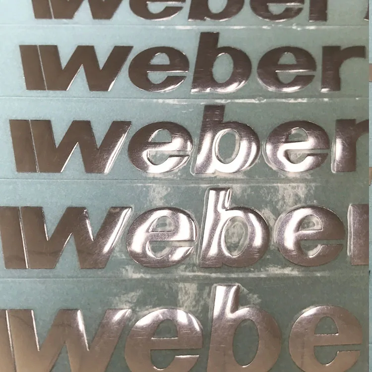 Custom metal transfer stickers 3D embossed Metal Sticker