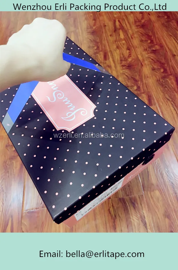 Привлекательный печать ручка лента для обувной коробке заменяет пластиковый мешок