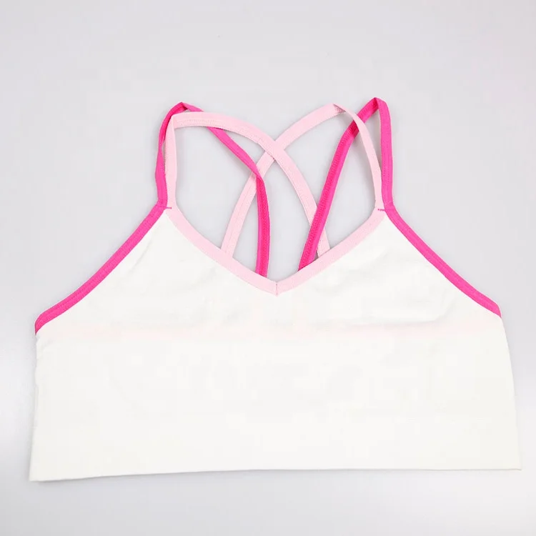 
Fashion Young Girls Bra Seamless Bralette multi-strap sports bra Solid Girls Bra 