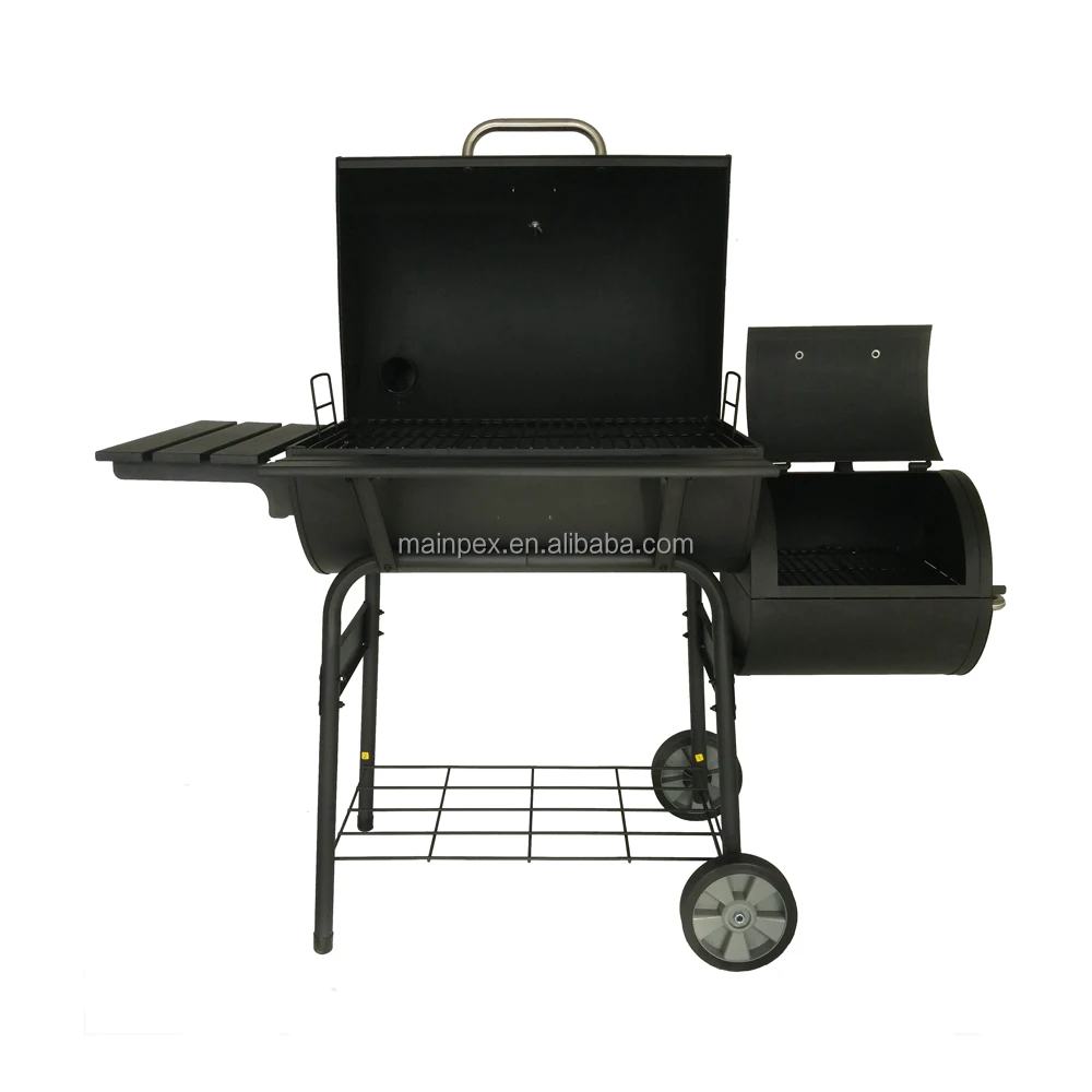 Moveable Barbecue Charcoal BBQ Grill With House Gate Grill Designs