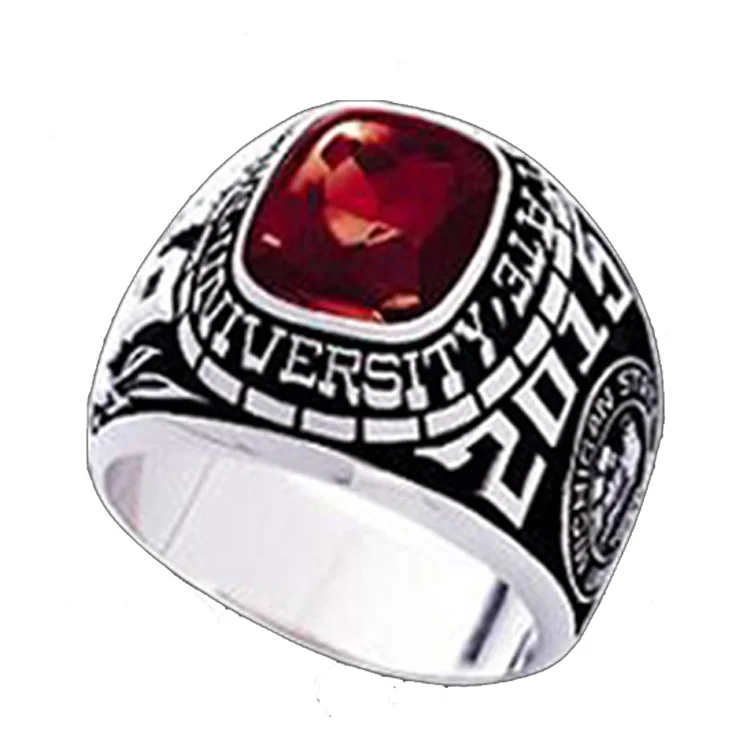 High school ring 18k gold rings for graduates custom quality jewelry