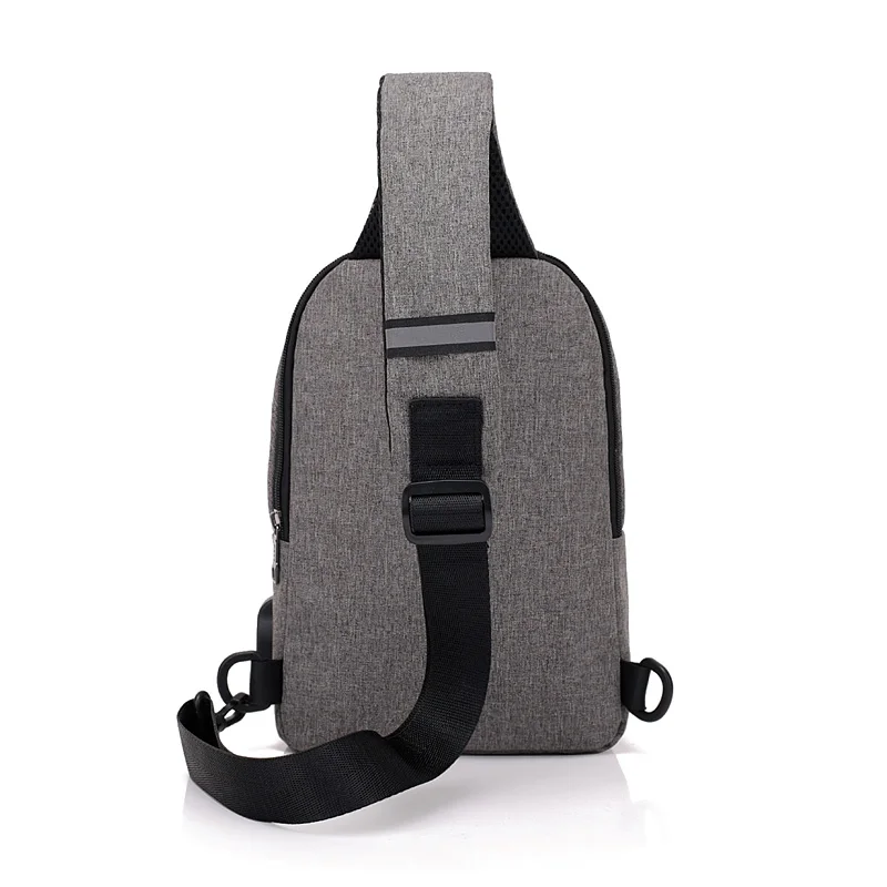 Water Resistant Reflective Straw Crossbody Bag Anti-theft Shoulder Chest Bag With USB Charger Port