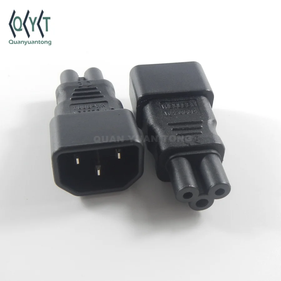 WA-0004 IEC320 C14 to C5 Adapter Plug Mickey Mouse Connector for Laptop