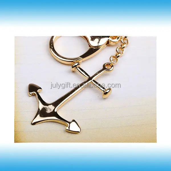 
custom anchor metal self defense keychain 