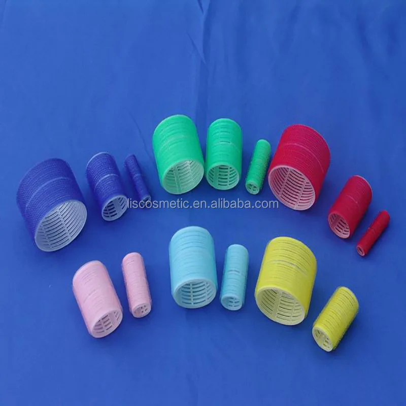 Factory whole sale self-Adhensive Jumbo plastic hair curlers