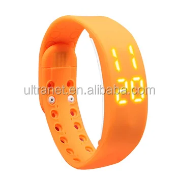 W2 USB LED Smart Wrist Band / Time / Calorie / 3D Pedometer / Temperature / Sleep Monitor Kids USB bracelets