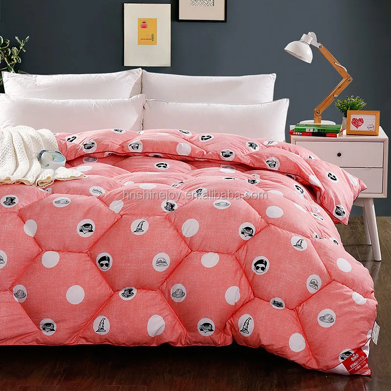 
Elegent Super Soft King Size Custom orange bedding cotton printed comforter 