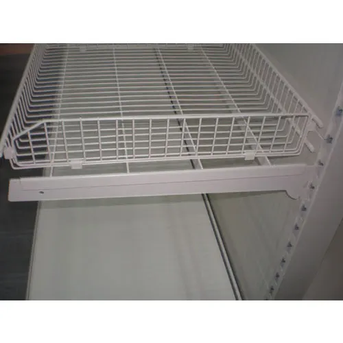 wire grid mesh shelves with dividers for supermarket gondola shelving