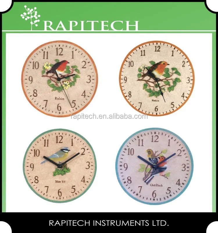 12 Inch Built in Polyresin Thermometer Garden Clock