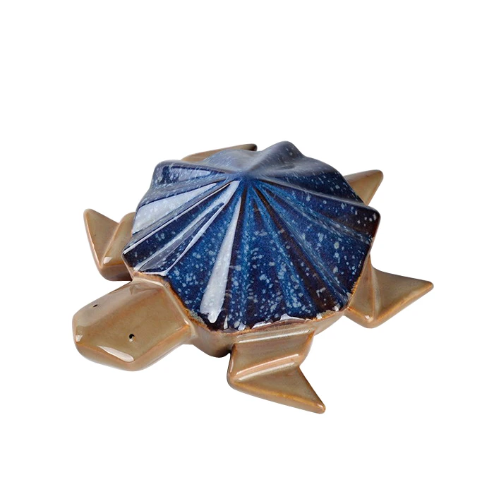 Small cute coastal statue ceramic turtle ornament for decoration