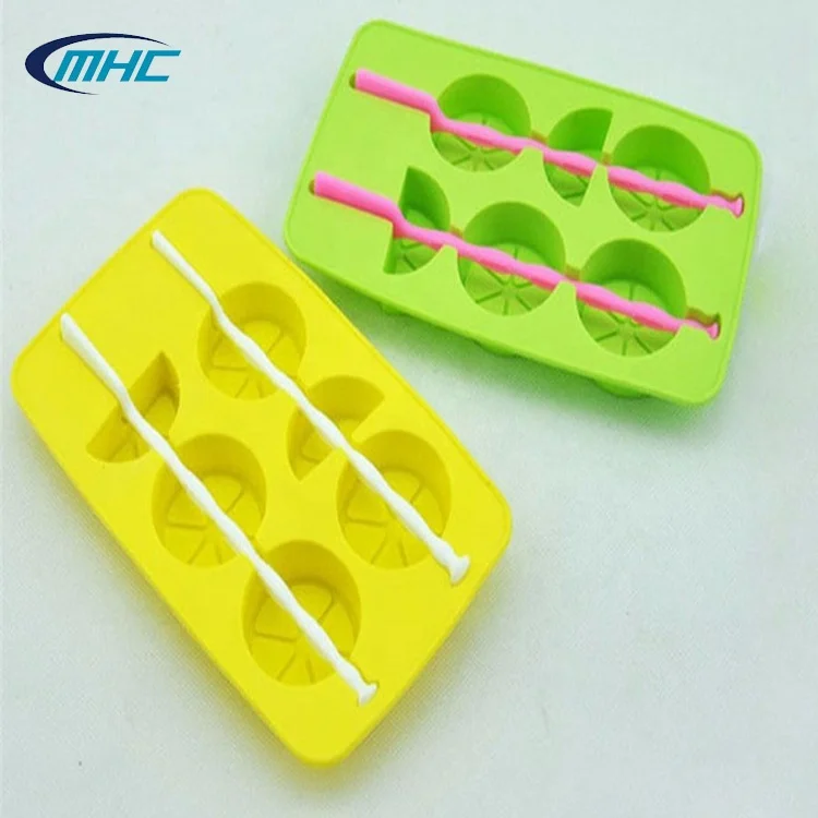 Factory Price Lemon Shaped Silicone Ice Cream Molds
