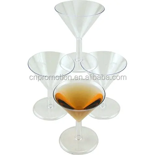 Clear 10 oz Plastic Martini Glasses Or cocktail glass