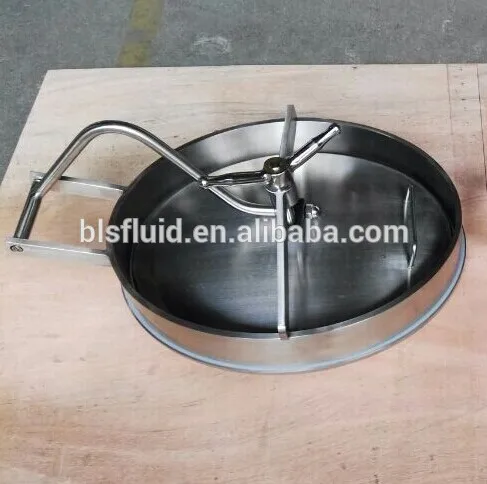 Food Grade Stainless Steel SS304 SS316l Tank Hatch Sanitary 400mm Round Manhole Cover