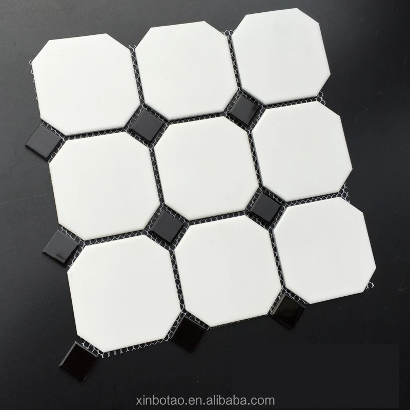 
Light White Octagonal floor porcelain mosaic tile 