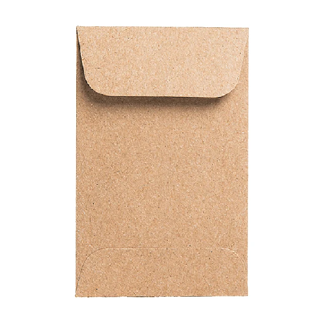 
High quality 500 pcs each box brown kraft paper coin envelope 