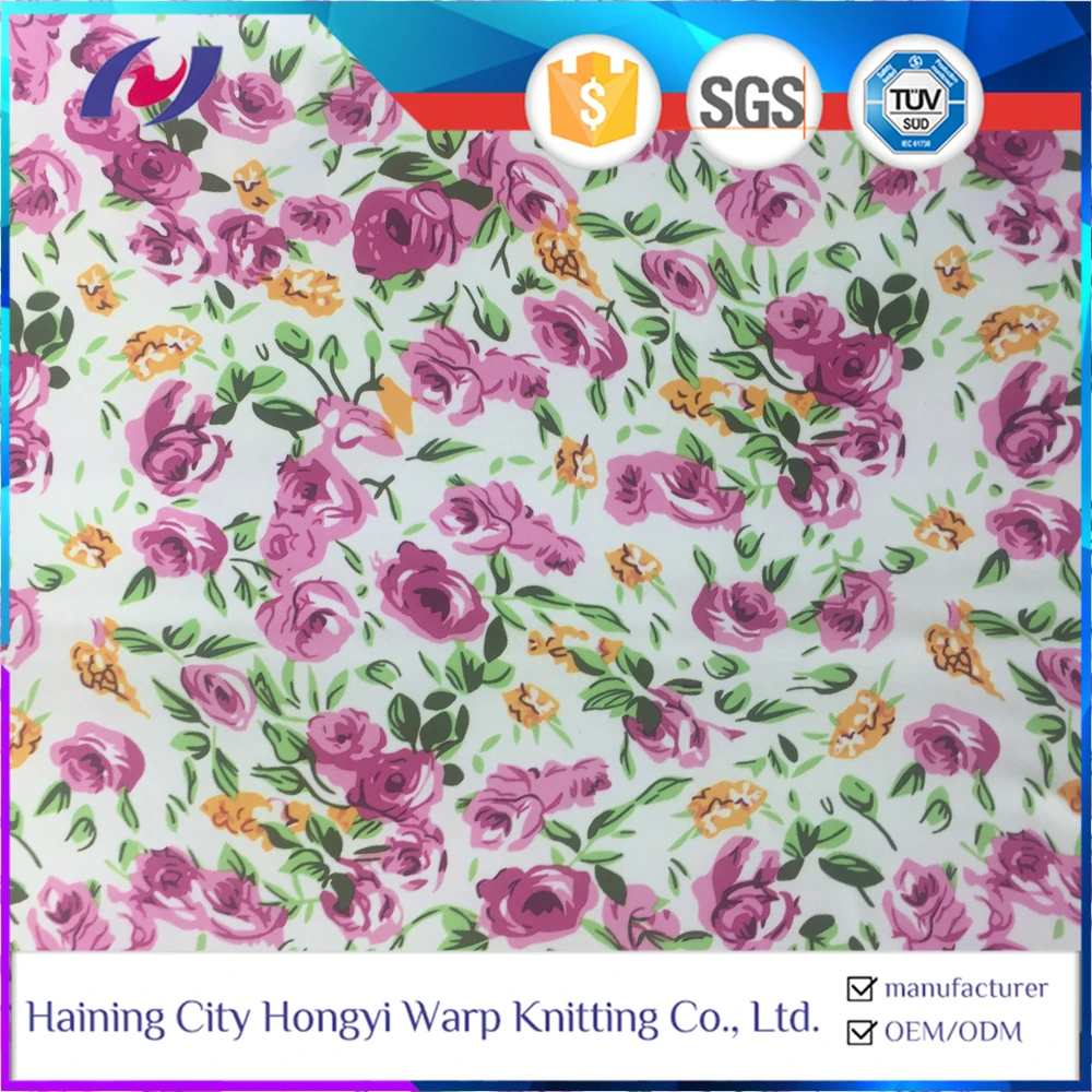 Personalized Full Dull Microfiber Floral Custom Digital Printed Stretch Polyester Spandex  Fabric for Swimwear Bikini