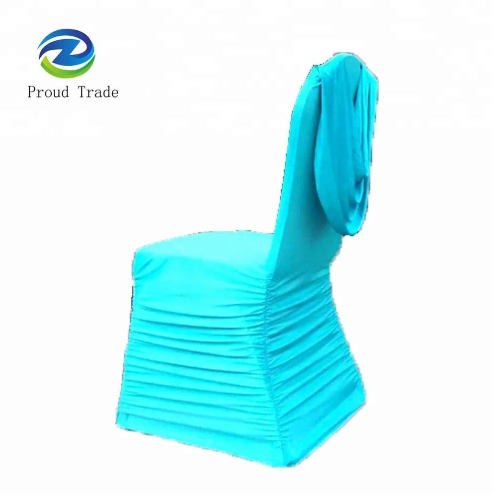 Gorgeous banquet swag back chair cover with factory price