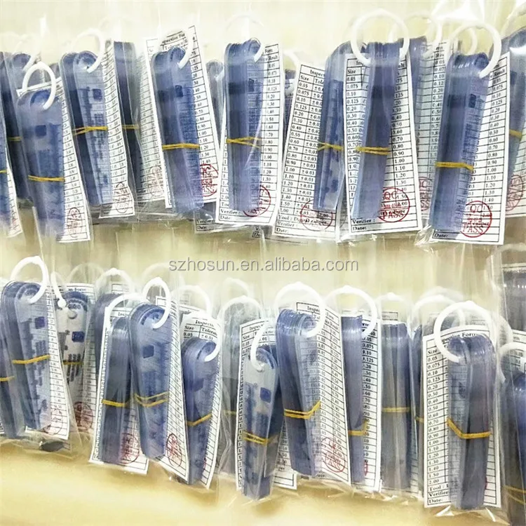Precision plastic gap gauge  thickness gauge 13pcs/set measuring range  0.05 to 1.00mm