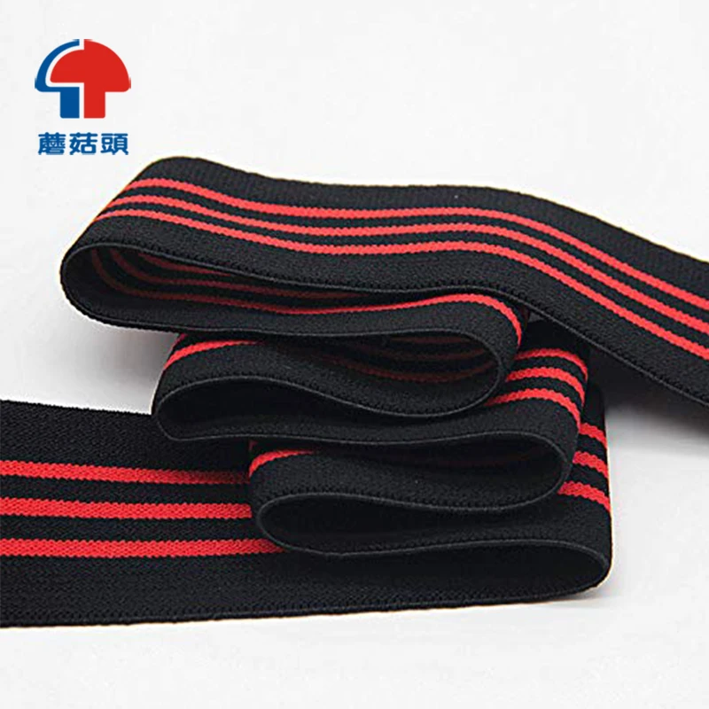 Elastic Band 40mm Width Black White Stripe Soft Elastic Bands Webbing Clothes Dress Belts Sewing Accessories