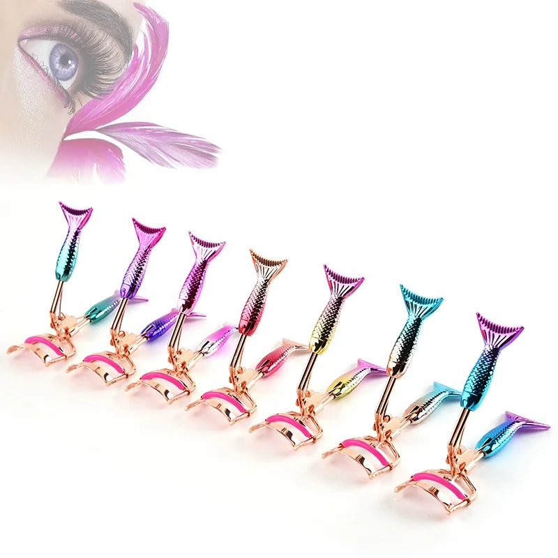 Beautiful Mini Roll Warped Eyelash Curler Plating Handle Portable ABS Material Partial Lash Curler Salon Use Lash Lift Feature