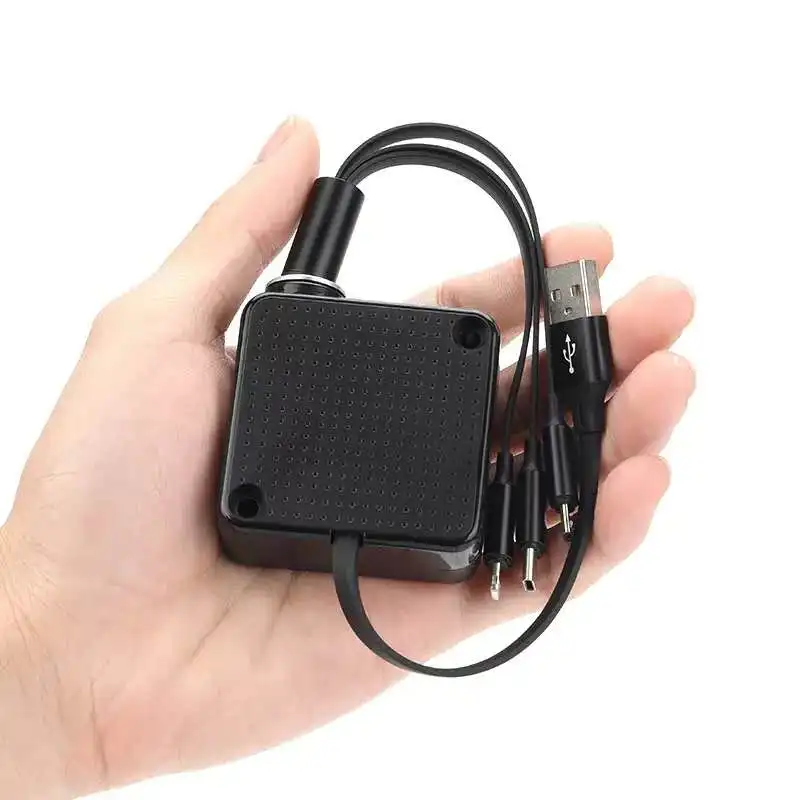 2019 new USB extension cord one single side pull out retractable 1for3 USB cable