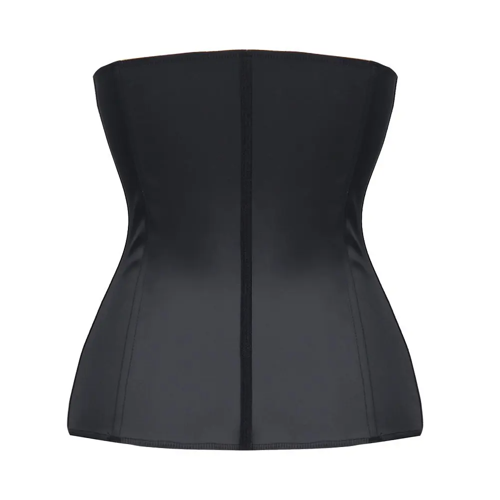 Private Label Latex Stretchable Black 9 Steel Boned Waist Trainer Women